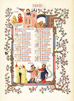 Anjou Gallery: Illuminated calendar for July 1846