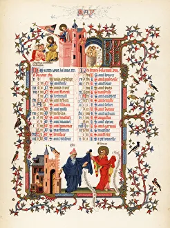Anjou Gallery: Illuminated calendar for May 1846