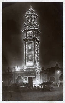 Allahabad Gallery: Illuminated clock tower, Allahabad, Uttar Pradesh, India