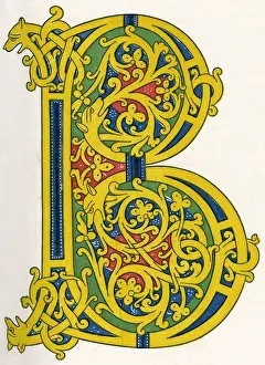 Initial Prints: Illuminated letter B