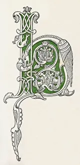 Initial Prints: Illuminated letter H