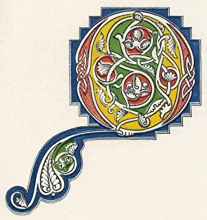 Initial Prints: Illuminated letter Q
