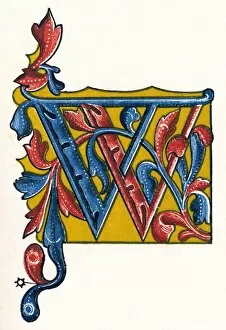 Alphabets Collection: Illuminated letter W