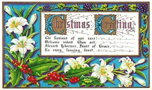 Illuminated manuscript style Christmas card
