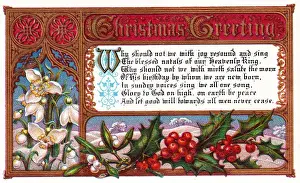 Illuminated manuscript style Christmas card