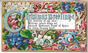 Illuminated manuscript style Christmas card