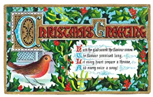 Illuminated manuscript style Christmas card