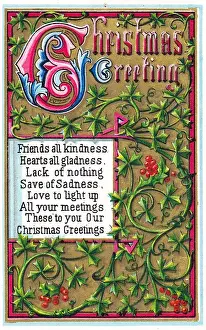 Illuminated manuscript style Christmas card