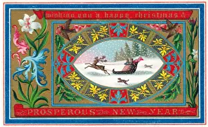 Acanthus Prints: Illuminated manuscript style Christmas and New Year card
