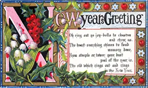 Illuminated manuscript style New Year card