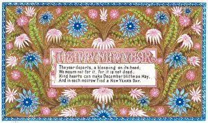 Illuminated manuscript style New Year card