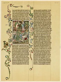 Manuscripts Collection: Illuminated Wenzelbibel manuscript