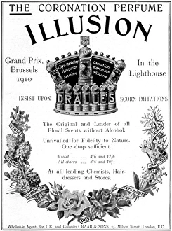 Illusion Coronation Perfume advertisement, 1911 Illusion Coronation Perfume advertisement, 1911