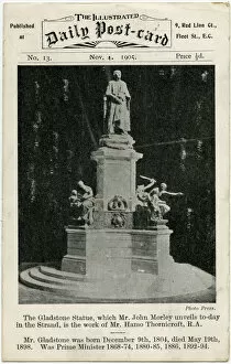 Ewart Collection: The Illustrated Daily Postcard - Gladstone Statue