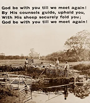 An illustrated hymn magic lantern slide used during