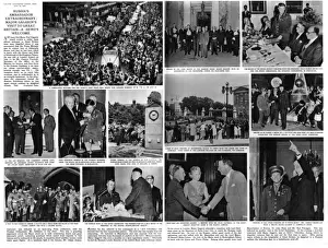Visiting Prints: Illustrated London News spread - Yuri Gagarin visit to UK