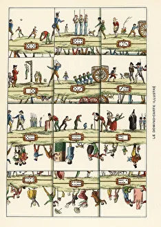 Diversion Prints: An illustrated set of domino cards. 19th century