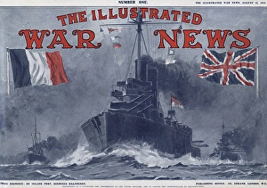 Illustrated War News front cover, naval, 12 August 1914