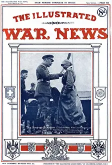 Awards Prints: Illustrated War News - King decorates munition worker