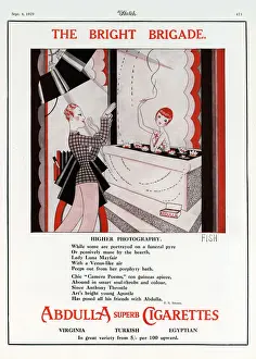 Chic Prints: Illustration by Anne Harriet ( Annie ) Fish (1890-1964) for an Abdulla Cigarettes