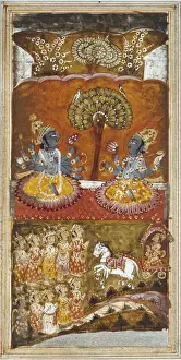 Xeb25 Prints: Illustration of the Bhagavata Purana, 18th c. Scene