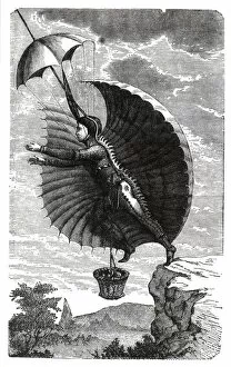 Engravings Gallery: Illustration of the Bird Man Hero of Restif de La Breton?