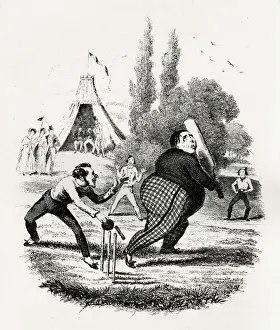 Batting Prints: Illustration, Bowled out