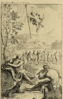 Illustration of The Bucolics by Virgil. Eclogue