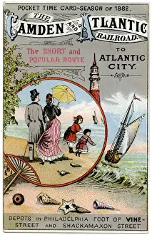Vacations Prints: Illustration, The Camden and Atlantic Railroad, USA