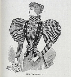 Bodice Collection: Illustration of the Carmencita blouse or bodice