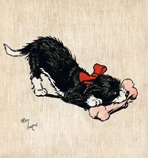 Illustration by Cecil Aldin, The Black Puppy Book