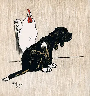 Illustration by Cecil Aldin, The Black Puppy Book