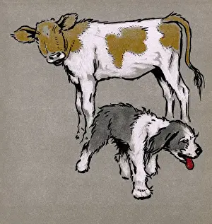 Illustration by Cecil Aldin, The Bobtail Puppy Book