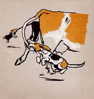 Illustration by Cecil Aldin, The Farmyard Puppies