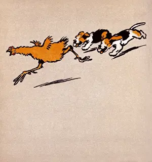 Illustration by Cecil Aldin, The Farmyard Puppies