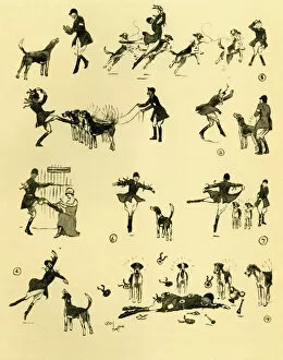Poses Collection: Illustration by Cecil Aldin, handler at Peterborough Show