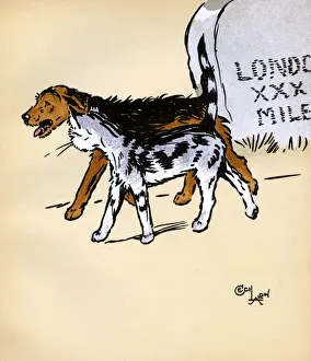 Illustration by Cecil Aldin, Jack and Jill