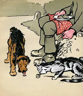 Illustration by Cecil Aldin, Jack and Jill