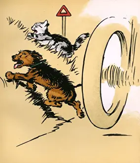 Illustration by Cecil Aldin, Jack and Jill