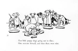 Images Dated 5th November 2015: Illustration by Cecil Aldin, Ten Little Puppy Dogs