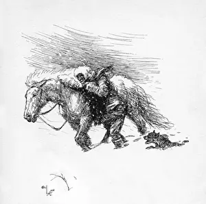 Snowing Prints: Illustration by Cecil Aldin, The Mongolian Tarpan