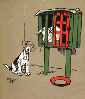 Illustration by Cecil Aldin, Puppy Tails