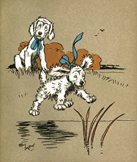 Illustration by Cecil Aldin, Puppy Tails