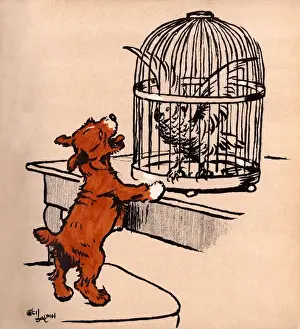 Illustration by Cecil Aldin, The Red Puppy Book