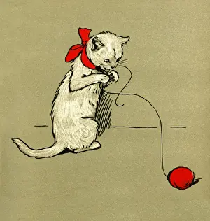Illustration by Cecil Aldin, The White Kitten Book