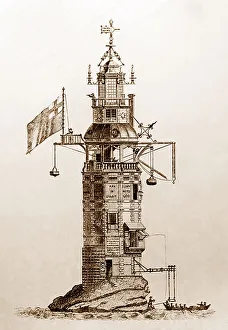 Illustration of Eddystone Lighthouse