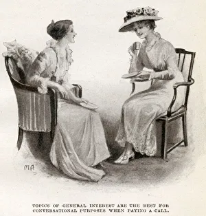 Images Dated 10th September 2018: Illustration in The Etiquette of To-Day - Drawing Room