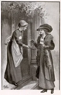 Images Dated 5th September 2018: Illustration in The Etiquette of To-Day - Leaving Cards