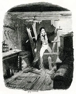 Illustration, Frank Heartwell discovering the treasure