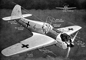 Illustration of FW190 Fighter; Second World War, 1942